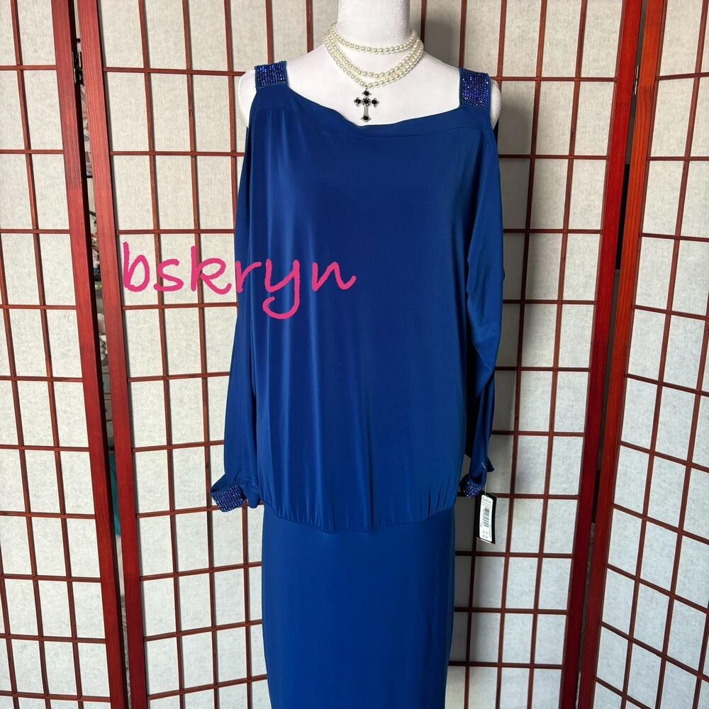 Unbranded Women's Blue and Navy Summer-dresses